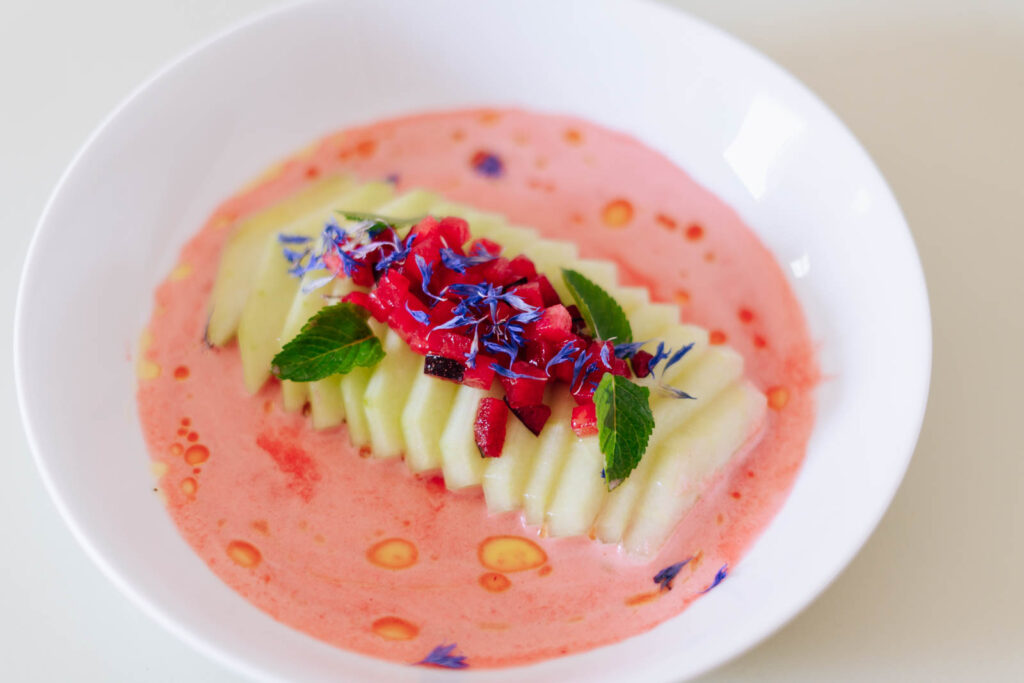 bowl of melon soup harvest both recipe